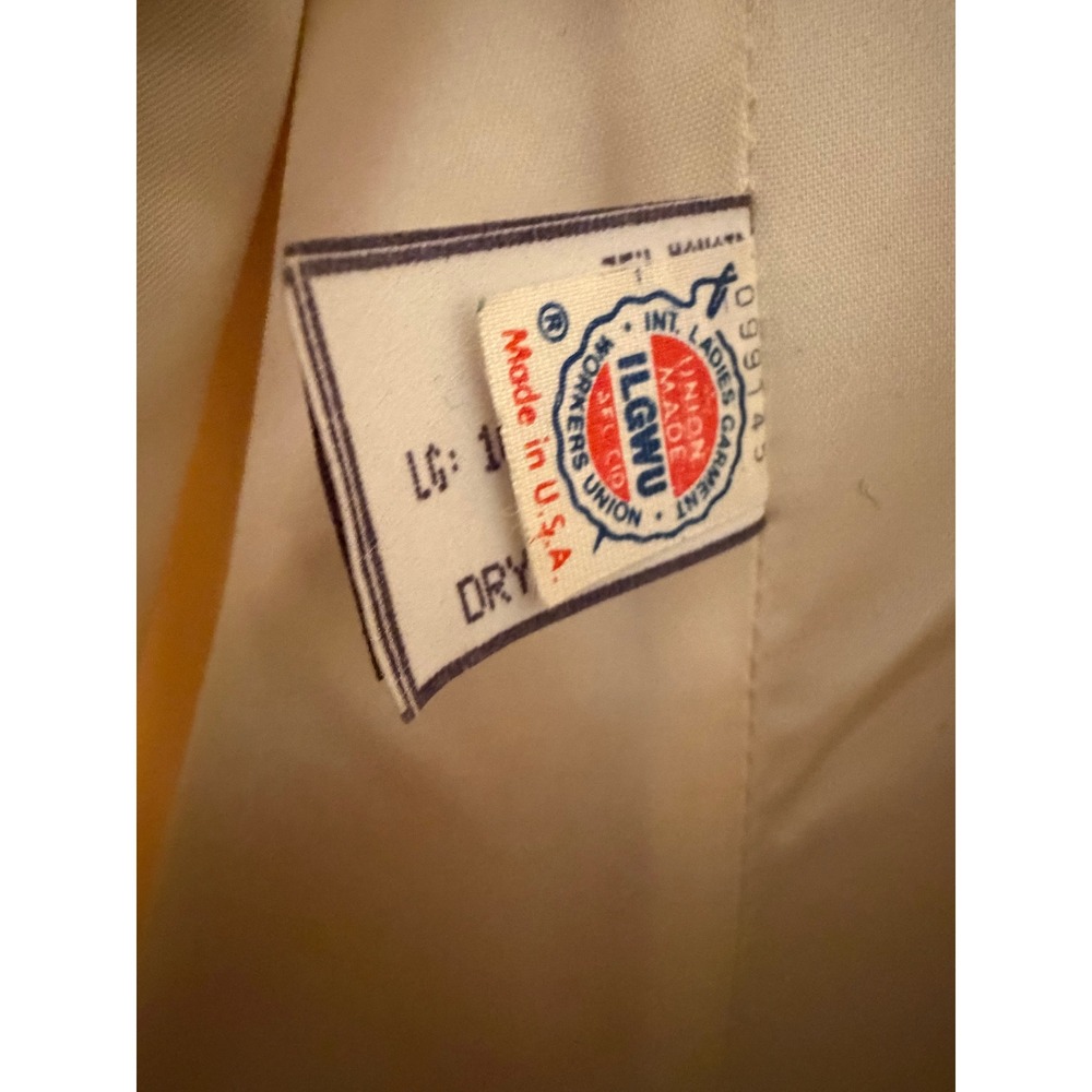 Riel Coat Company Wool Mohair Blend Blazer Jacket Cream Size 16 View 4